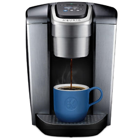 Keurig K-Elite Single Serve K-Cup Pod Kaffeemaschine, mit Stärke- und Temperaturkontrolle, Eiskaffee-Funktion, Brühgröße von 230 bis 340 ml, programmierbar, gebürstetes Silber