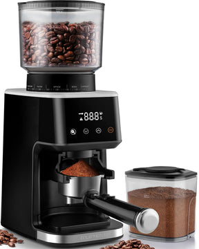 Zulay Kitchen Espresso Grinder - Burr Coffee Grinder Electric - Espresso Bean Grinder & Coffee Bean Grinder - Commercial Coffee Grinder Espresso - Burr Grinder Espresso Coffee Grinder - Black/Silver