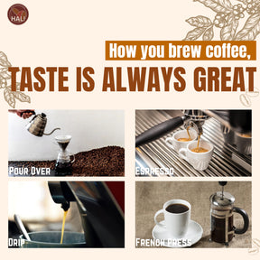 HALI Whole Coffee Beans, Arabica Espresso Beans Whole Medium Dark Roast with Dark Chocolate Caramel Hazelnut Sweet Flavor Notes, Single Origin Fresh Roasted Coffee Whole Beans, Low Acid Coffee Beans with Creamy Smooth Full Bodied Bold Rich Tastes, Arabica