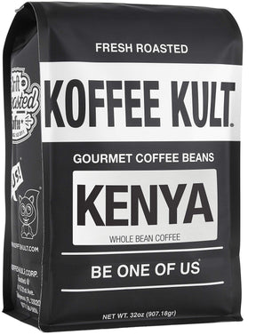 Koffee Kult Limited – Ganze Kaffeebohnen aus Kenia, mittlere Röstung – 100 % Single Origin Direct Trade Arabica-Bohnen – Frisch handwerklich geröstet (Kenia, 32 oz)