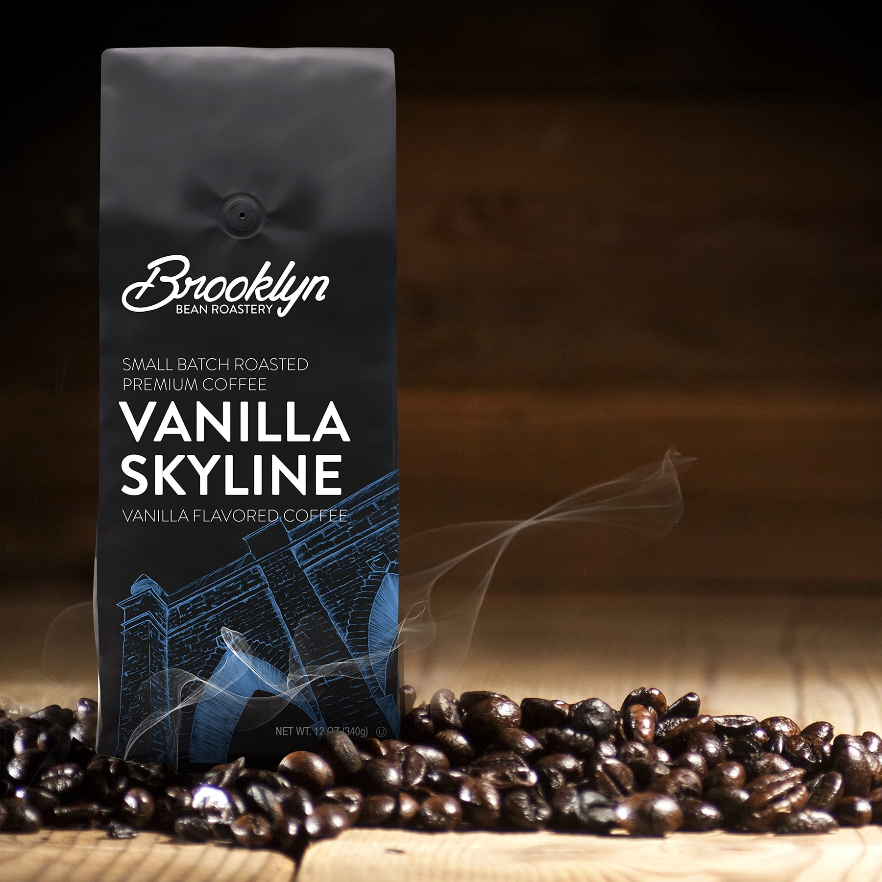 Brooklyn Beans gemahlener Kaffee in Beuteln, verschiedene Sorten, hell, mittel, dunkel geröstet und aromatisiert, verschiedene Geschenkproben, 12-oz-Packung, 72 Unzen (6er-Packung)