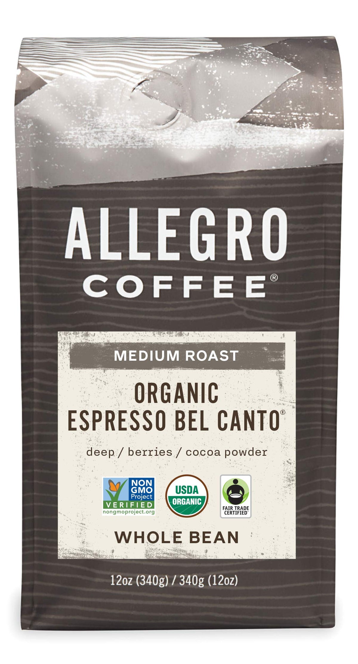 Allegro Coffee Bio-Espresso Bel Canto, ganze Bohnenkaffee, 12 oz (1er-Pack)