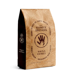 The Younger Brothers Trading Co. Kogi-Kaffee | Einheimische wilde Bio-Ganzbohnen | Ethisch gewonnener kolumbianischer Kaffee aus einer einzigen Herkunft | Kogi Sauna Family mittlere Röstung | (12oz-Beutel)