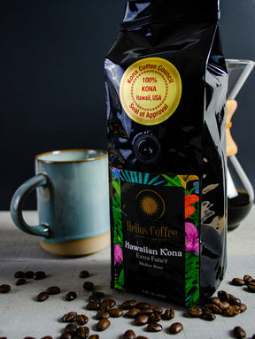 100% Hawaiian Kona Coffee, Extra Fancy - Whole Bean - 1lb.