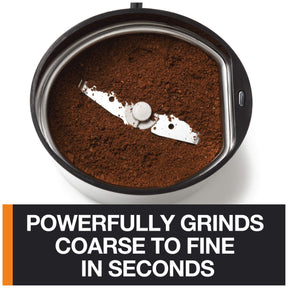 KRUPS Precision Coffee and Spice Grinder: 3 oz Capacity, 200W Motor, Stainless Steel Blades for Uniform Grinding - Versatile for Coffee Beans, Spices, Herbs, and Nuts (Black)