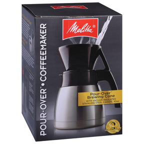 Melitta Pour-Over-Kaffeemaschine und Edelstahl-Karaffe-Set mit Kaffeefiltern, 42-Unzen-Set