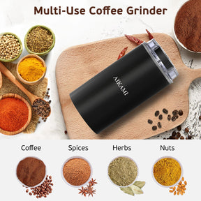 Kaffeemühle, elektrische Kaffeemühle für Bohnen, Gewürze und mehr, Instant-Kaffeebohnenmühle für den Heimgebrauch, Kaffeemühle mit Edelstahlklingen