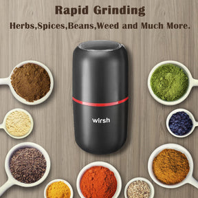 Wirsh Coffee Grinder-Electric Coffee Grinder with Stainless Steel Blades, Coffee and Spice Grinder with Powerful Motor and 4.2oz. Large Capacity for Coffee Beans,Herbs,Spices, Peanuts,Grains and More