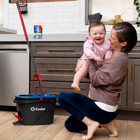 O-Cedar RinseClean Spin Mop &amp; Bucket System | Reinigen mit klarem Wasser | Entfernt 99 % aller Bakterien