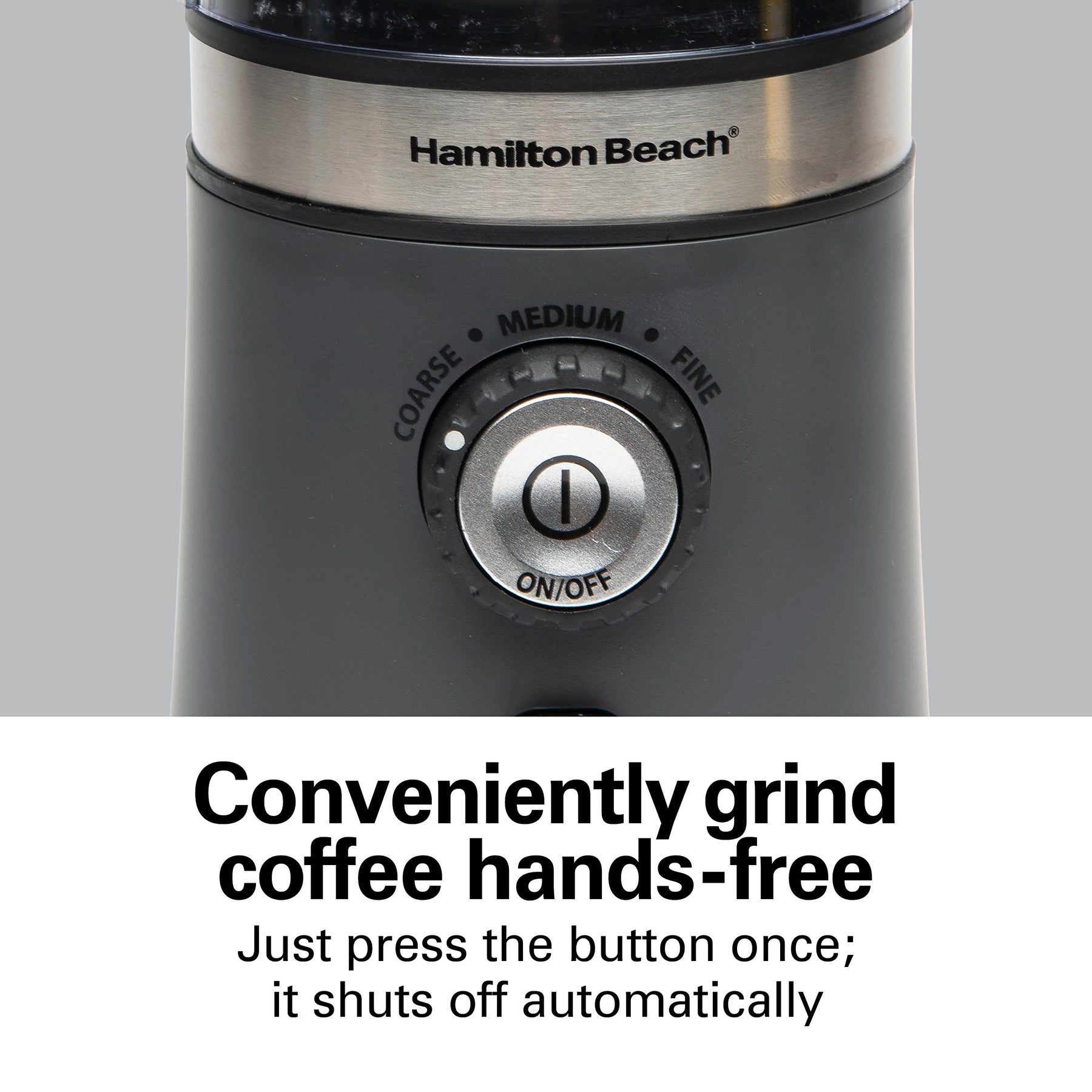 Hamilton Beach Electric Coffee Grinder for Beans, Spices and More, with Multiple Grind Settings for up to 14 Cups, Removable Stainless Steel Chamber, Grey (80396C), 10 oz