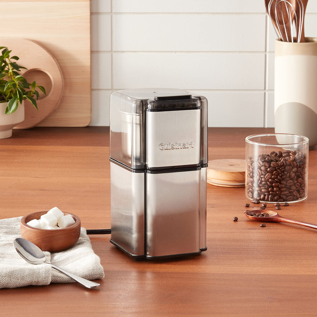 Cuisinart DCG-12BC グラインド セントラル コーヒーグラインダー、ブレード、シルバー