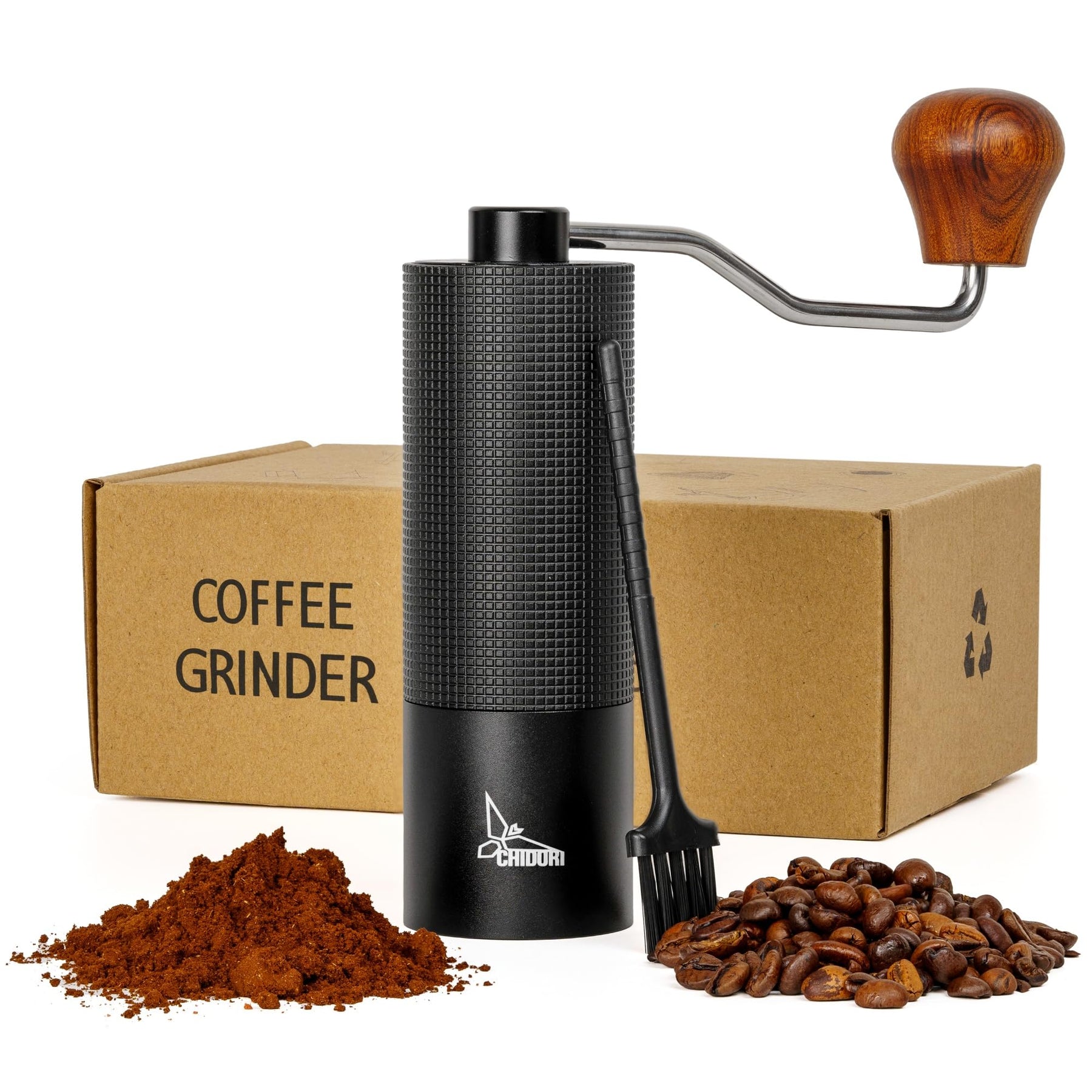 Manuelle Kaffeemühle, Handkurbel-Kaffeemühle für Espresso, French Press und Pour Over, tragbare Kaffeemühle für Camping und Reisen