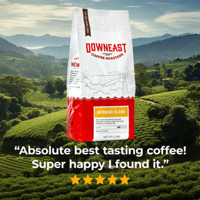 Downeast Coffee Roasters Whole Bean Coffee - Morning Breakfast Blend, Light Roast, 100% Arabica Coffee - Smooth, Bright and Balanced - Select Central and South American Highlands (2lb Bag)