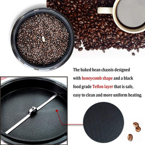 LUEUR Electric Coffee Roasters For Home Use,Coffee Bean Roaster Machine Coffee Bean Roaster For Stovetop, Countertop, Commercial Coffee Bean Roasting Machine 110V