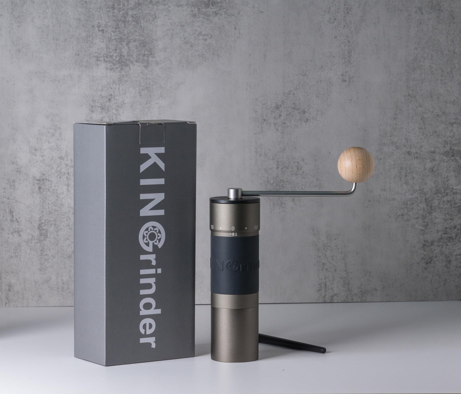 KINGrinder K6 Manual Hand Coffee Grinder with Straight Handle for French Press, Drip, Espresso with Assembly Consistency Stainless Steel Conical Burr Mill, 35g Capacity