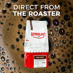 Downeast Coffee Roasters Whole Bean Coffee - Dark Roast, 100% Arabica Coffee - Bold, Syrupy, Bittersweet Toffee Notes - Kenya, Central and South American Highlands, (2 lb Bag)