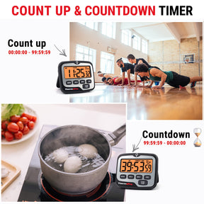 ThermoPro TM01 Kitchen Timers for Cooking with Count Up Countdown Timer, Digital Timer for Kids Students with Touch Backlight, Study Timers for Classroom Teacher Supplies