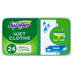 Swiffer Sweeper Wet Mopping Cloths, Mops for Floor Cleaning, Open-Window Fresh, 24 Count