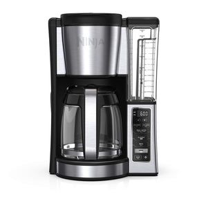 Ninja programmierbare Kaffeemaschine für 12 Tassen, 2 Brüharten, einstellbare Warmhalteplatte, 1,8 l Wasserbehälter, verzögerte Brühzeit – Schwarz/Edelstahl