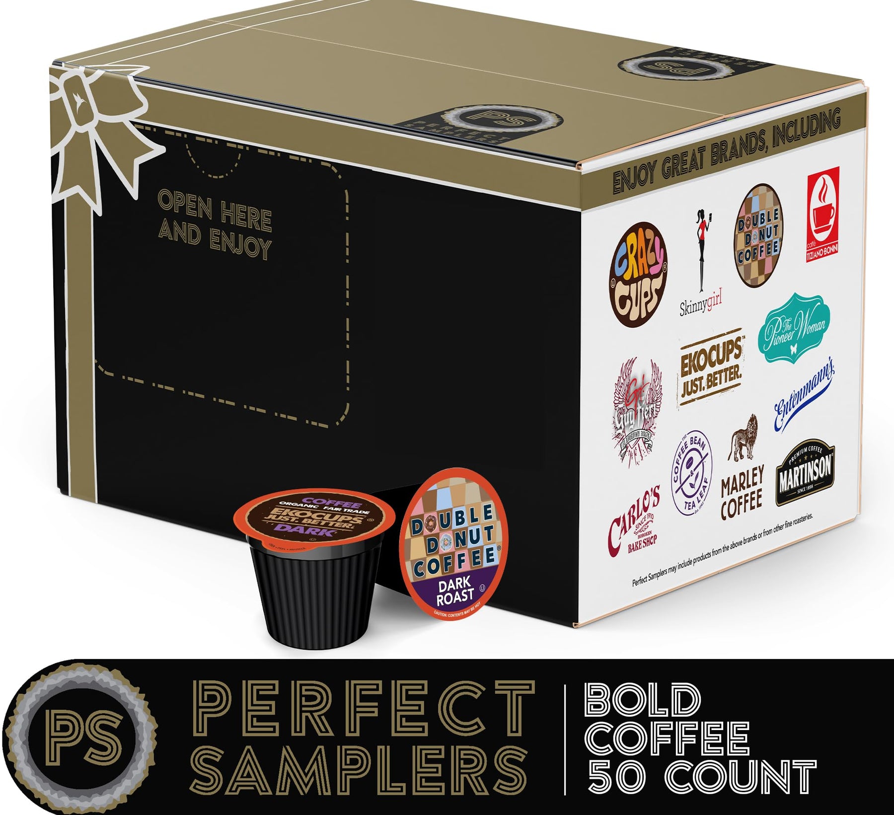 Crazy -Cups Premium Bold Dark Roast -Coffee Bulk Variety Pack, 50 Count (Pack of 50)