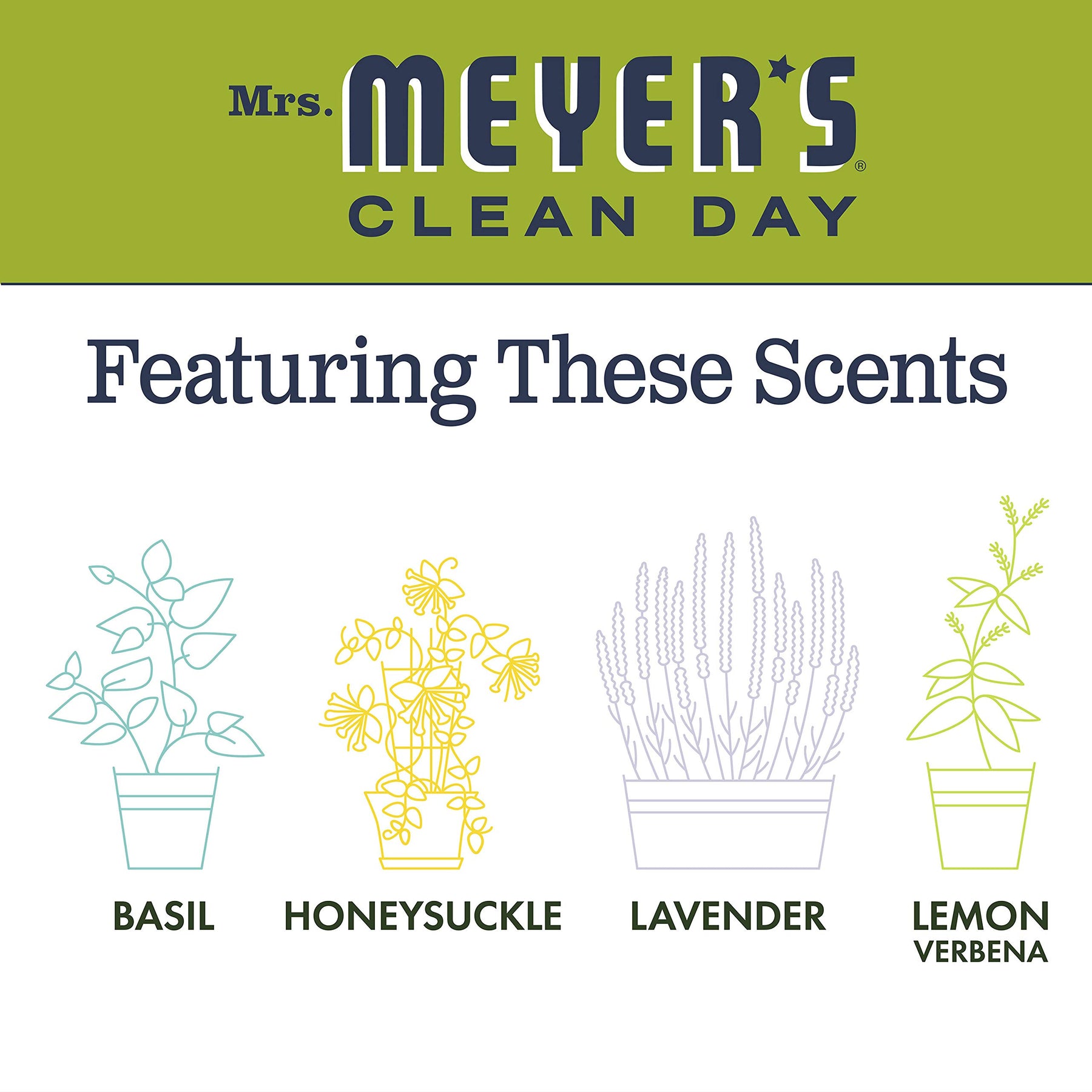 MRS. MEYER'S CLEAN DAY All-Purpose Cleaner Spray, Cruelty Free Formula, Lemon Verbena, 16 fl. oz - Pack of 3