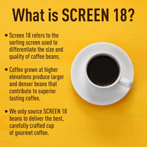 Screen 18 Specialty Grade Premium Kenya AA Coffee Beans, Single Origin, Medium Dark Roast, Whole Beans, 1 LB