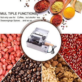 YOtat Full‑Automatic Coffee Roaster, 300g Drum Coffee Bean Roasting Machine, 1200W Professional Coffee Bean Roaster for Restaurant Home Kitchen, for Baking Coffee, Raw Beans