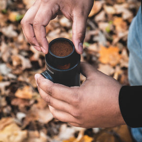 WACACO Nanopresso Portable Espresso Maker, Upgrade Version of Minipresso, 18 Bar Pressure, Small Travel Coffee Maker, Manually Operated. Perfect for Kitchen and Office