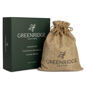 Greenridge Coffee Ethiopian Green Coffee Beans, 1 LB. Unroasted Coffee Beans, Ethiopian Coffee Beans Whole Raw Coffee Beans Unroasted, Ethiopian Coffee Beans, Best Green Coffee Beans for Roasting