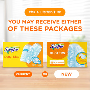 Swiffer Dusters Refill for Cleaning, Feather & Microfiber Duster Disposable Alternative, for Dusting Furniture, Blinds, Ceiling Fans, Walls, Helps Remove Allergens, Unscented, 18ct