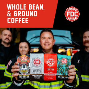 Fire Department Coffee - Gives Back to Firefighters - Bold & Smooth Shellback Espresso Coffee Beans - Roasted in the USA - Veteran Owned - 12 oz