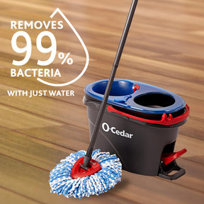 O-Cedar RinseClean Spin Mop &amp; Bucket System | Reinigen mit klarem Wasser | Entfernt 99 % aller Bakterien