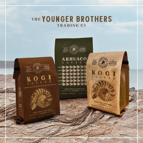 The Younger Brothers Trading Co. Arhuaco Coffee | Indigenous Wild Organic Whole Bean | Ethically Sourced Single Origin Colombian Coffee | Arhuaco Medium Roast (1kg / 35.2oz bag)