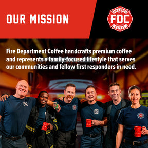 Fire Department Coffee - Gives Back to Firefighters - Bold & Smooth Shellback Espresso Coffee Beans - Roasted in the USA - Veteran Owned - 12 oz