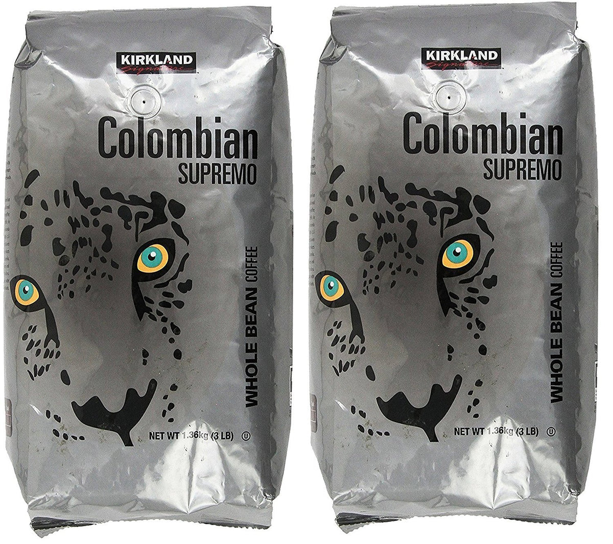 Kirkland Signature Colombian Supremo Kaffeebohnen, 3 Pfund (2er-Pack)