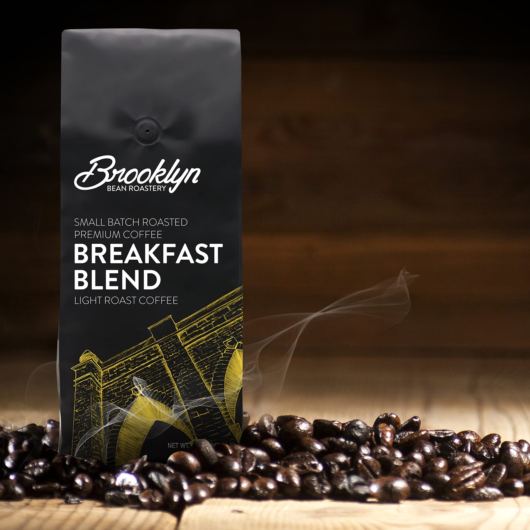 Brooklyn Beans gemahlener Kaffee in Beuteln, verschiedene Sorten, hell, mittel, dunkel geröstet und aromatisiert, verschiedene Geschenkproben, 12-oz-Packung, 72 Unzen (6er-Packung)