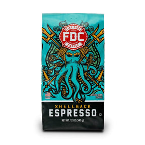 Fire Department Coffee - Gives Back to Firefighters - Bold & Smooth Shellback Espresso Coffee Beans - Roasted in the USA - Veteran Owned - 12 oz