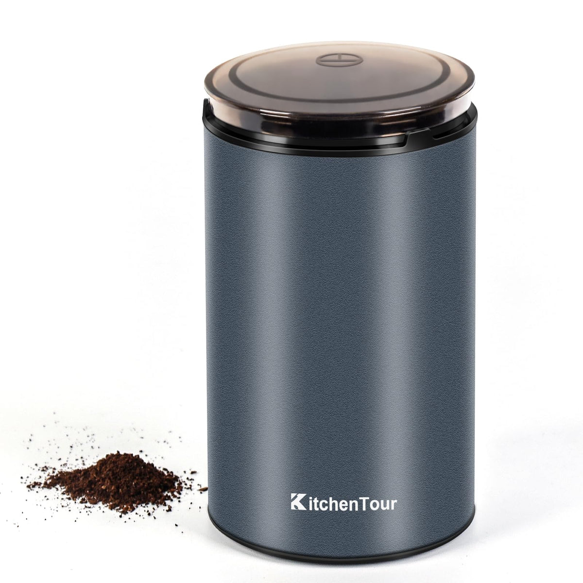 KitchenTour Electric Coffee Bean Grinder with 30g/6 Cup Capacity, Spice Grinder with 150W, Herb Grinder with 304 Stainless Steel Blades for Kitchen Home Food Nut Pour Over - Blue