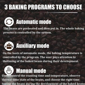 Dandanm Elektrischer Kaffeebohnenröster, gewerblicher Röster, elektrische Kaffeebohnenröstmaschine, mit Rauchfilter + Spreuauffangbehälter