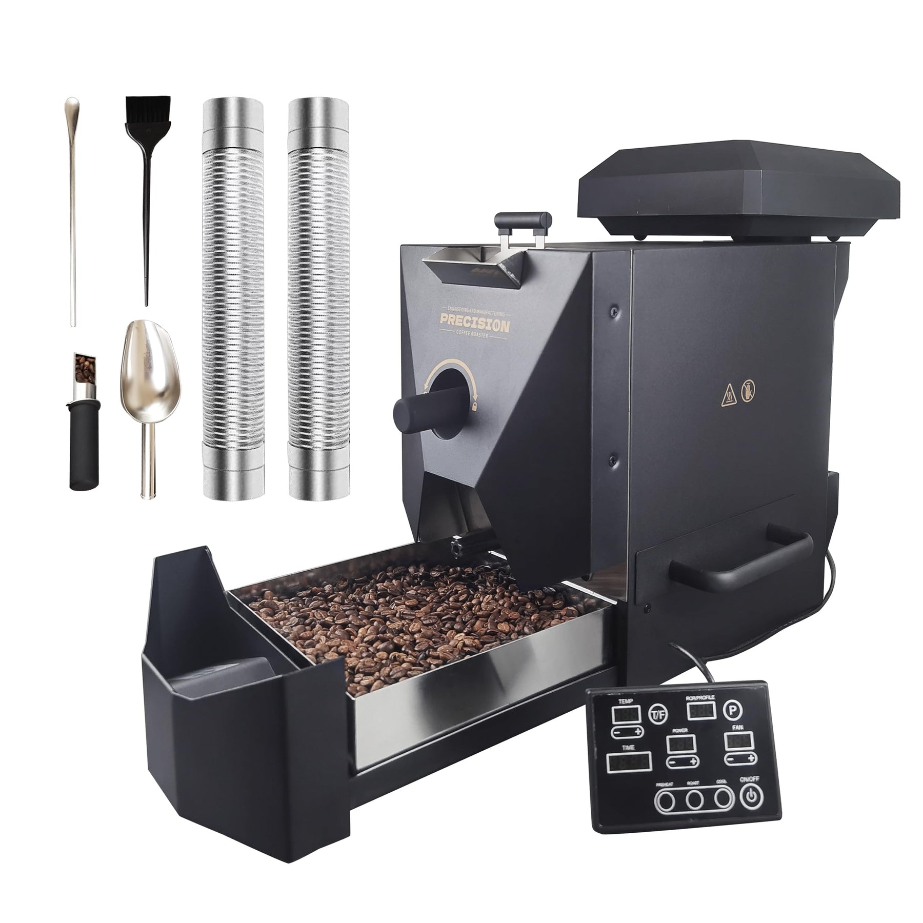 500g automatic coffee roaster machine for home use with smoke filter and chaff collector