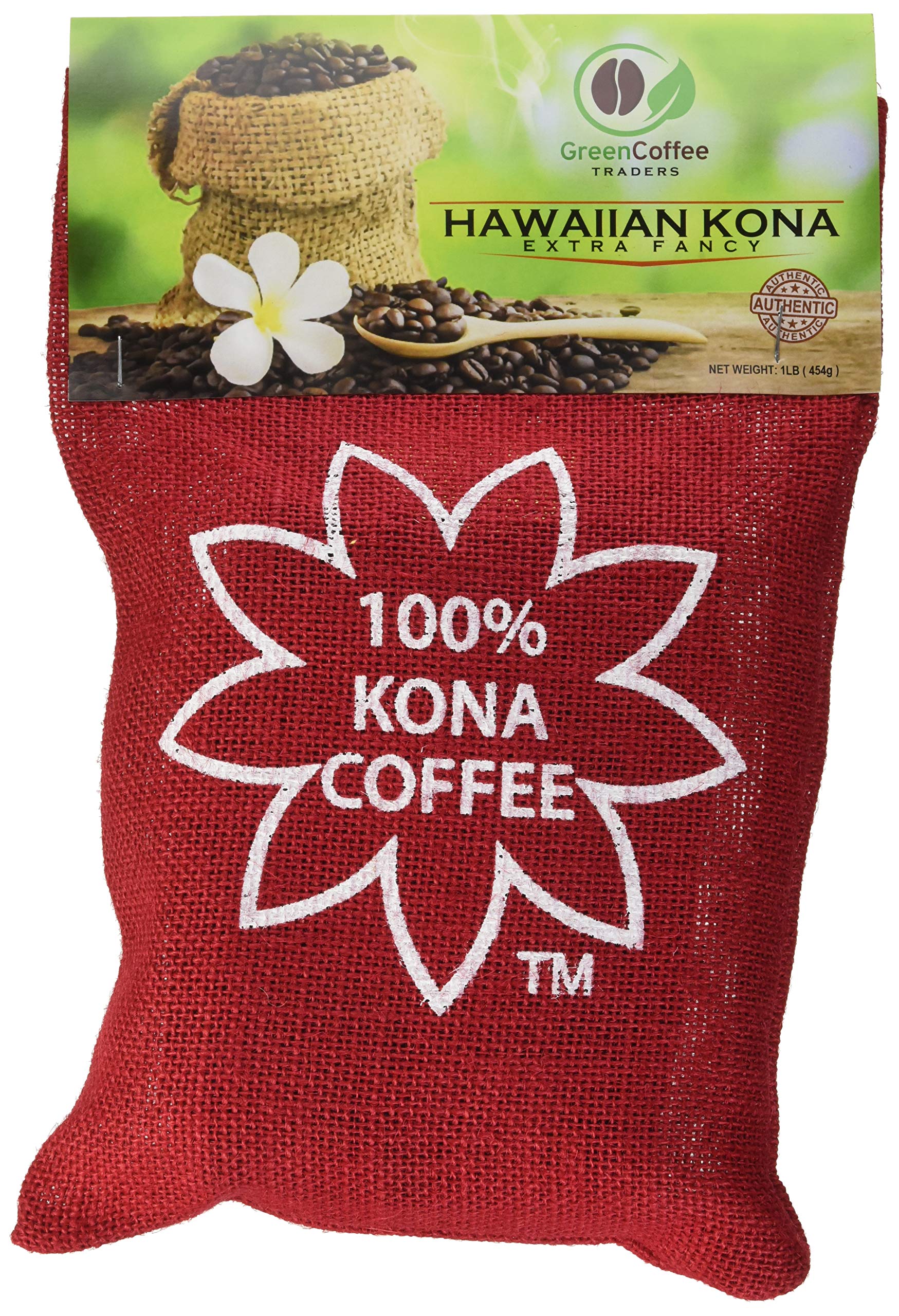 1 Pfund. 100 % geröstete hawaiianische Kona-Kaffeebohnen