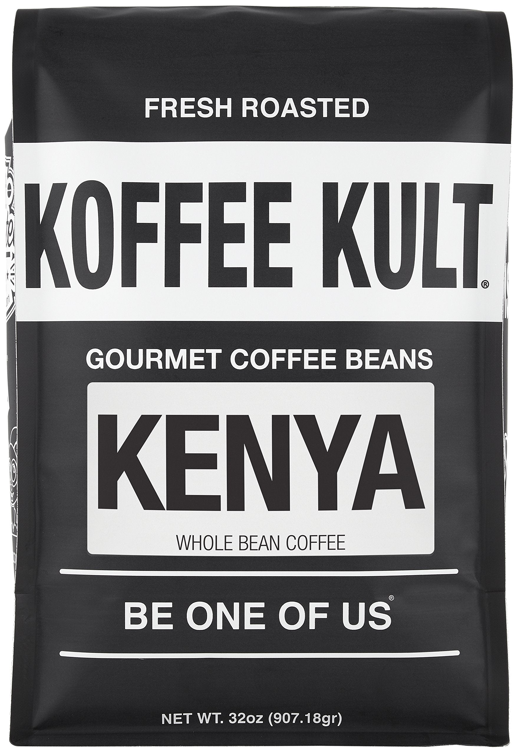 Koffee Kult Limited – Ganze Kaffeebohnen aus Kenia, mittlere Röstung – 100 % Single Origin Direct Trade Arabica-Bohnen – Frisch handwerklich geröstet (Kenia, 32 oz)