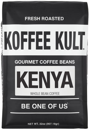 Koffee Kult Limited - Kenya Coffee Beans Whole Medium Roast - 100% Single Origin Direct Trade Arabica Beans - Fresh Artisan Roasted (Kenya, 32oz)